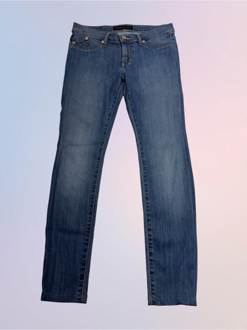 ROCK & REPUBLIC Women’s 6 Skinny Blue Jeans